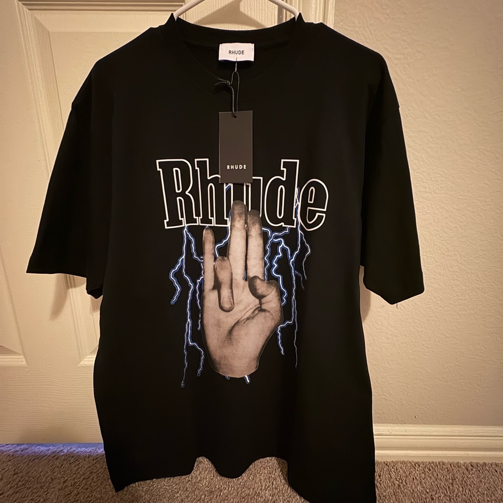 Rhude Black Graphic T-Shirt